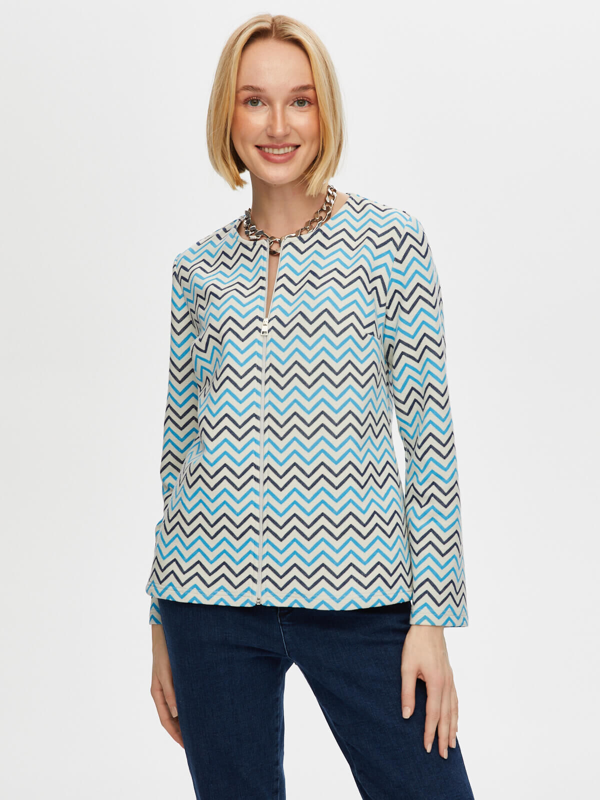 Zigzag Desen Örme Ceket S25CKT024