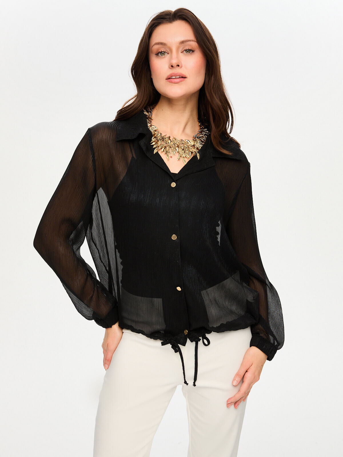 Parlak Şifon Bomber Ceket S26BMB001
