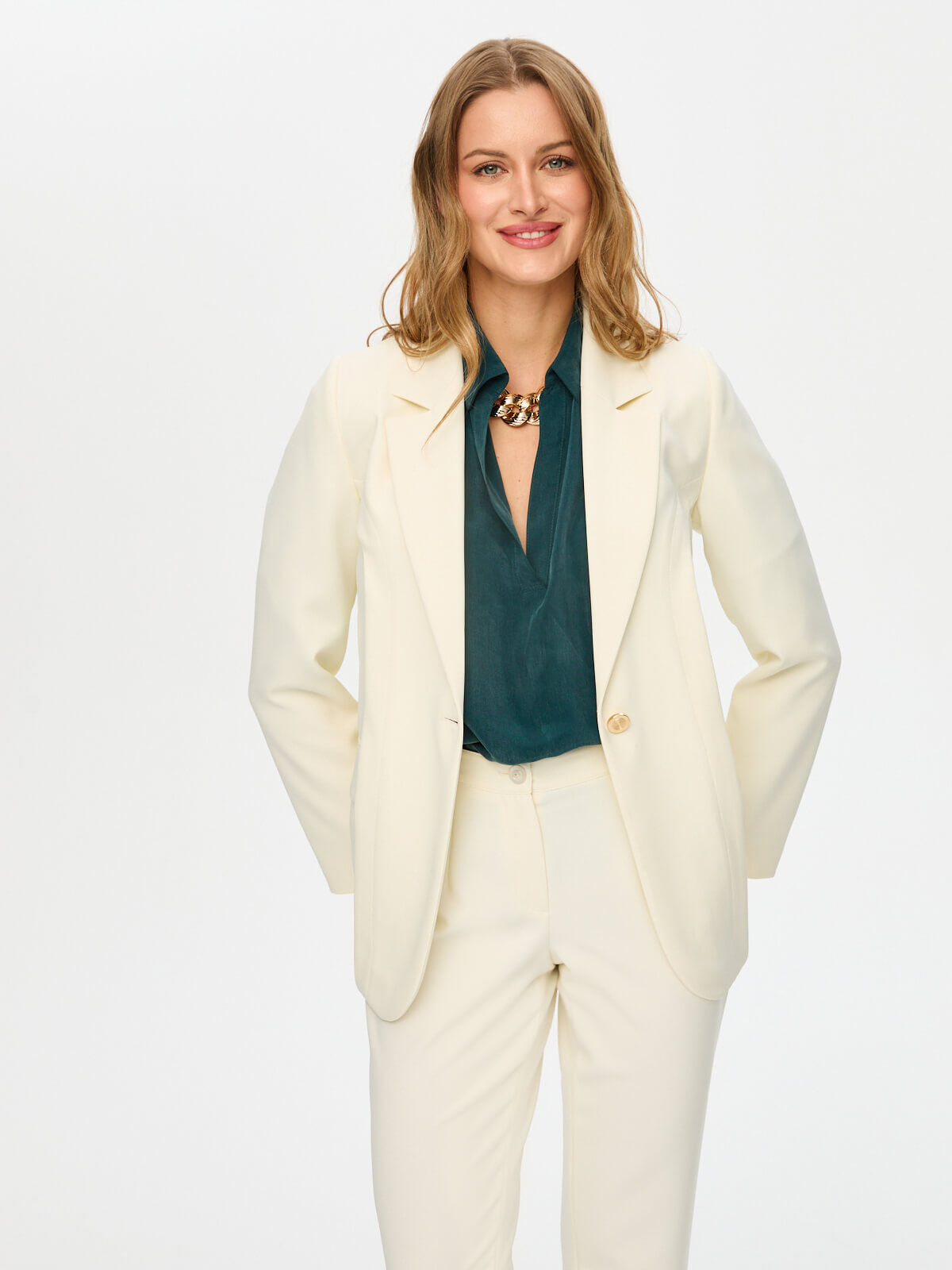 Gold Düğmeli Şık Blazer Ceket S26CKT018