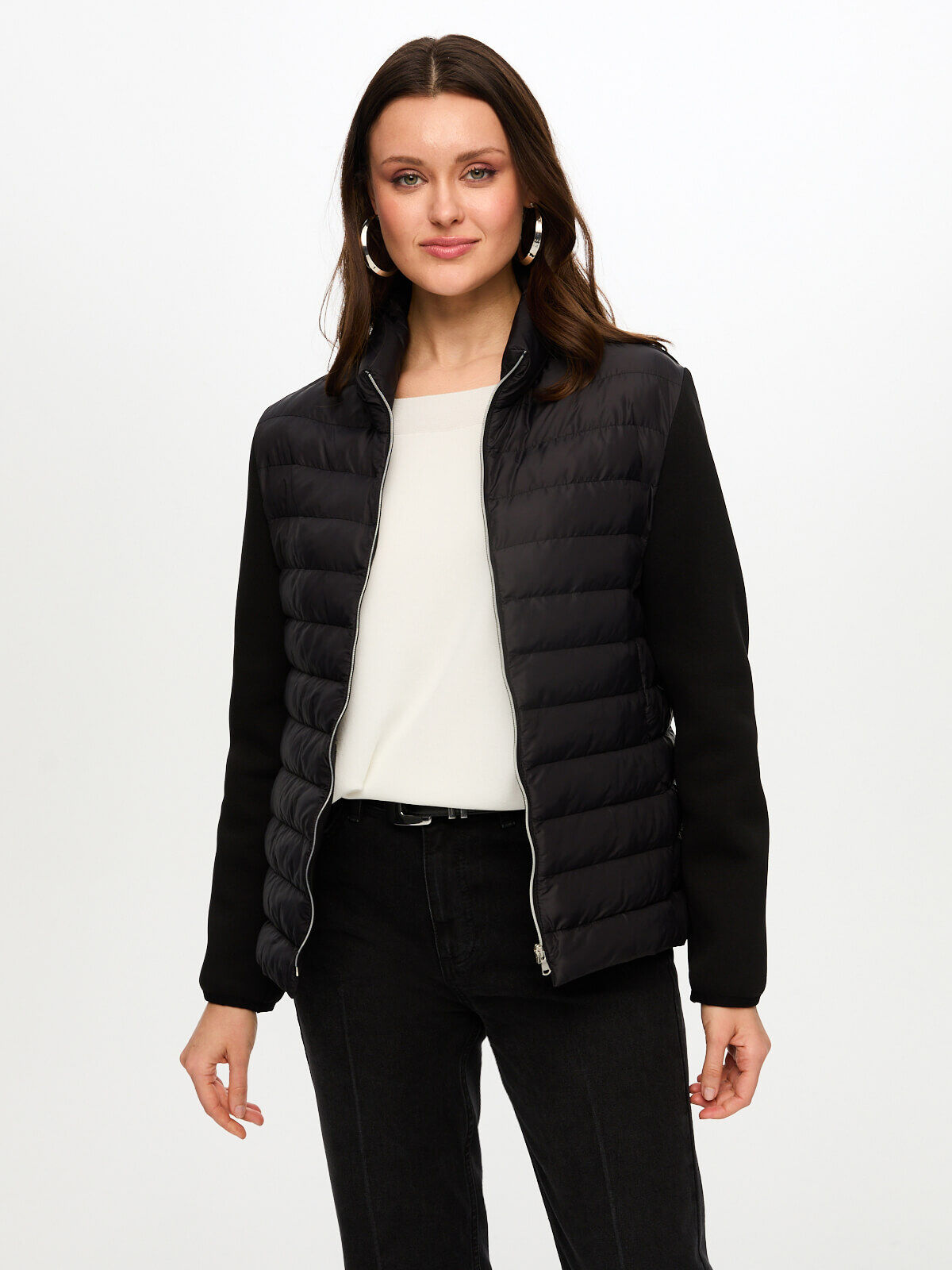 Örme Kumaş Garnili Kapitone Mont S26KMT003