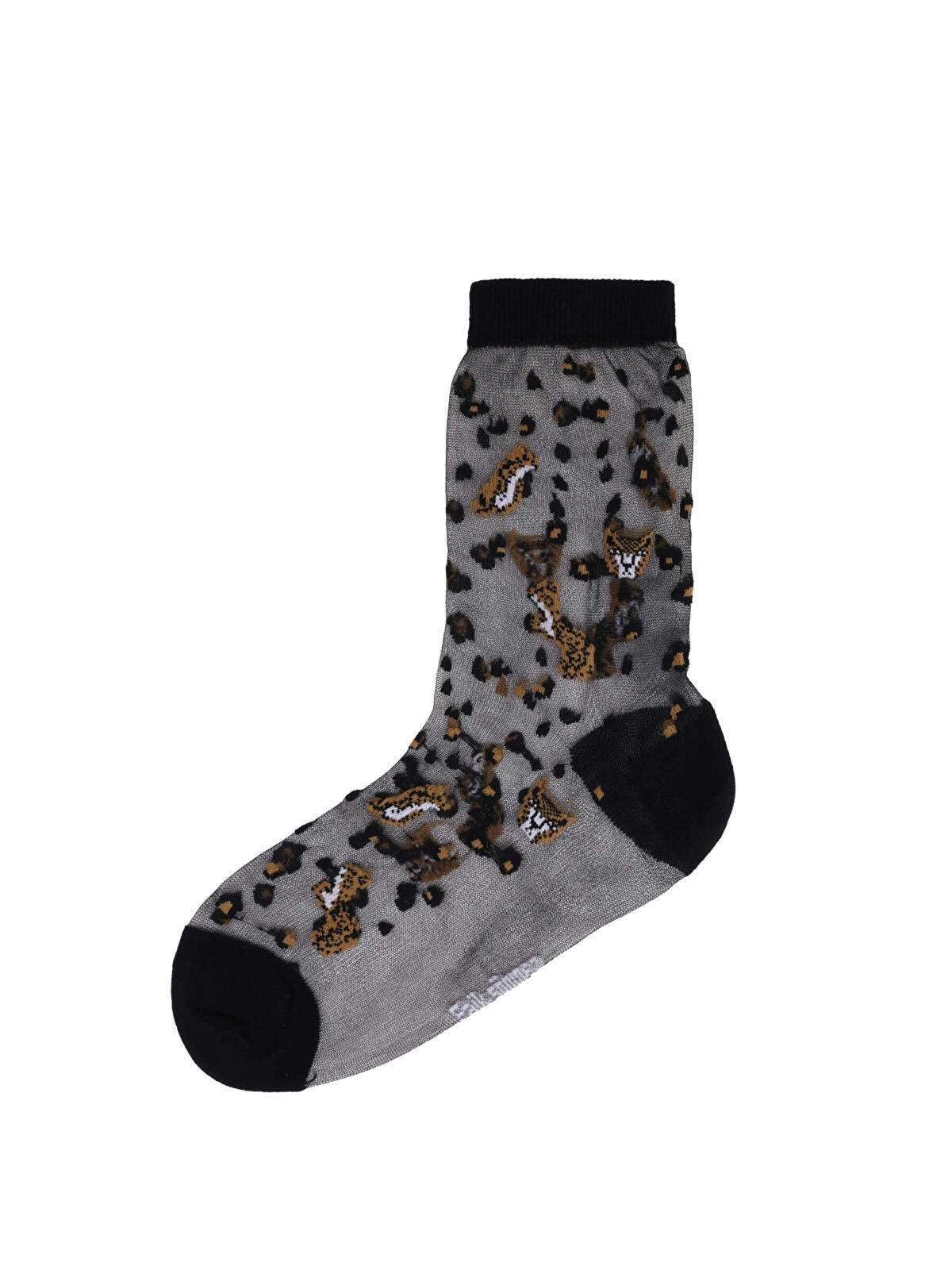 Leopar Jakarlı İnce Transparan Soket Çorap W27CRP014