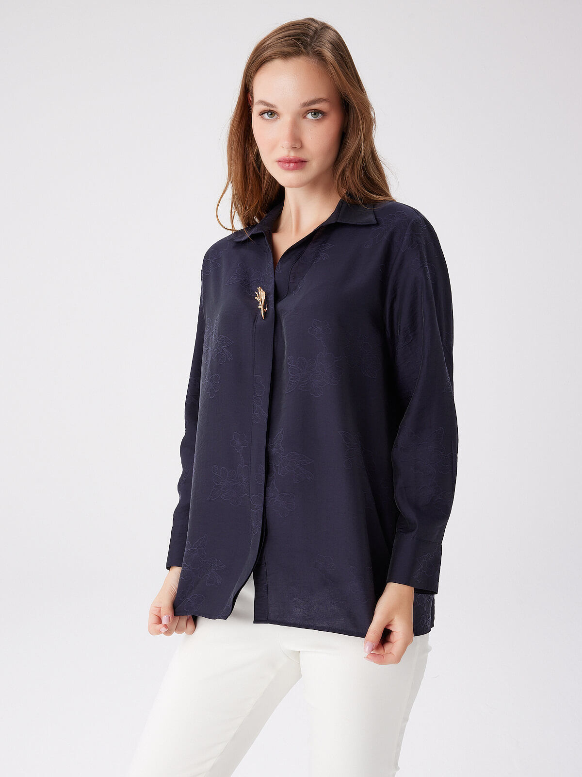 Kendinden Jakarlı Tenselli Tunik W27TNK011