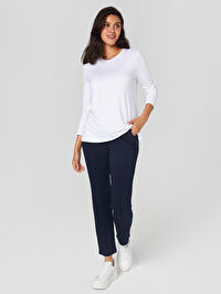 Yuvarlak Yaka Uzun Kol T-Shirt B00013