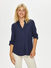 Kaçık Polo Yaka Uzun Kollu T-Shirt B00015-1