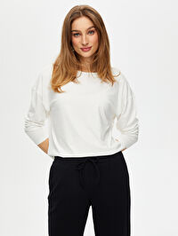 Yuvarlak Yaka Uzun Kol T-Shirt B00019-1