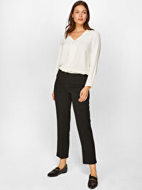 Slim Fit Krep Pantolon B00049