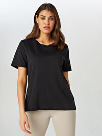 %100 Pamuk Yuvarlak Yaka T-Shirt B00096