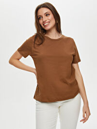 %100 Pamuk Yuvarlak Yaka T-Shirt S25TSH008