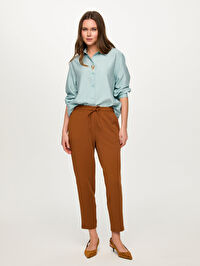 Comfort Fit Krep Örme Pantolon S26PNT003