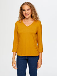 V Yaka Truvakar Kol T-Shirt W26TSH006