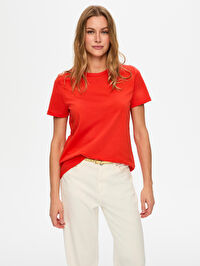 %100 Pamuk Yuvarlak Yaka T-Shirt W26TSH011