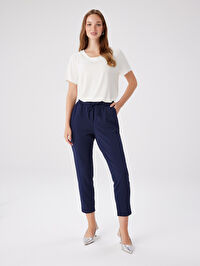 Comfort Fit Krep Örme Pantolon W27PNT002