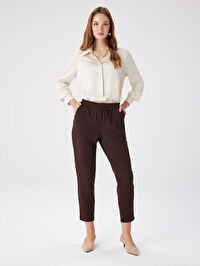Comfort Fit Krep Örme Pantolon W27PNT002