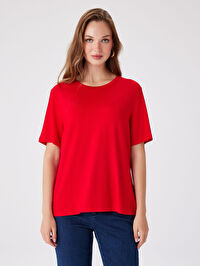 Yuvarlak Yaka Kısa Kol T-Shirt W27TSH002