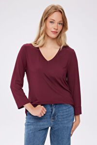 V Yaka Truvakar Kol T-Shirt W27TSH007