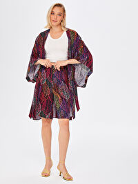 İri Yaprak Desen Kimono 67449