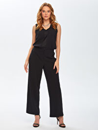 Yanı Payet Şeritli Wide Leg Fit Pantolon 69493