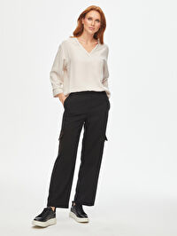 Relax Liyoselli Cep Detaylı Wide Leg Fit Pantolon 69762