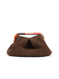 Renkli Saplı El Örgüsü Clutch Çanta S25CNT012
