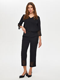 Paçası Delik İşli Slim Fit Pantolon S25PNT035