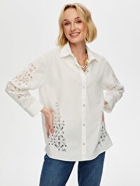 Kroşe Garnili Poplin Tunik S25TNK002