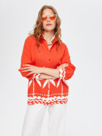 Resort Eteği Palmiye Desenli Monochrome Tunik S25TNK020