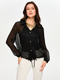 Parlak Şifon Bomber Ceket S26BMB001