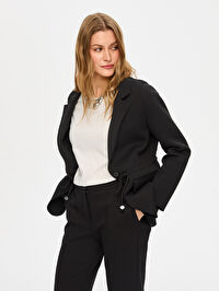 Beli Tünelli Astarsız Örme Blazer Ceket S26CKT007