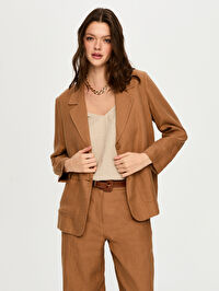 %100 Keten Astarsız Blazer Ceket S26CKT015