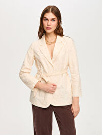 Delik İşi Payetli Brodeli Blazer Ceket S26CKT016