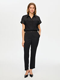 Beli Lastikli Comfort Fit Krep Pantolon S26PNT022