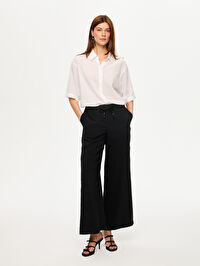 Wide Leg Fit Modallı Beli Lastikli Pantolon S26PNT029
