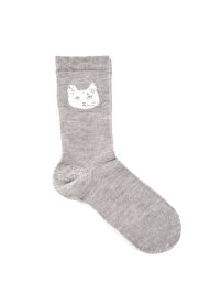 Kedi Jakarlı Soket Çorap W26CRP015