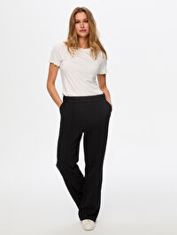 Önü Dikiş Detaylı Wide Leg Fit Eşofman Alt W26ESA002