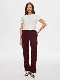Önü Dikiş Detaylı Modallı Wide Leg Fit Eşofman Alt W26ESA005