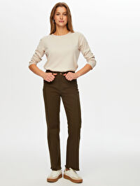 Wide Leg Fit Renkli Jean Pantolon W26JPN001