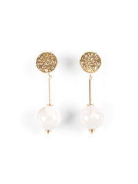 İnci ve Gold Detaylı Küpe W26KUP005
