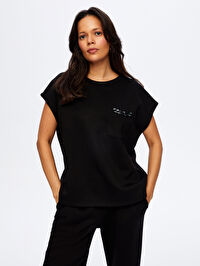 Relax Kısa Kollu Kemik Aksesuar Detaylı Sweatshirt W26SWT013