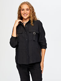 Cepleri Toka Detaylı Tenselli Tunik W26TNK001