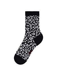 Leopar Jakarlı Soket Çorap W27CRP003