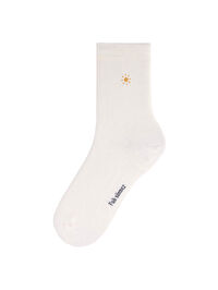 Güneş Nakışlı Soket Çorap W27CRP009