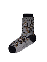 Leopar Jakarlı İnce Transparan Soket Çorap W27CRP014