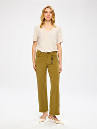Wıdeleg Fit Gold Aksesuar Detaylı Elastanlı Jean Pantolon W27JPN001
