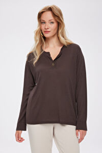 Yarım Patlı Basic Triko Bluz W27TRB018