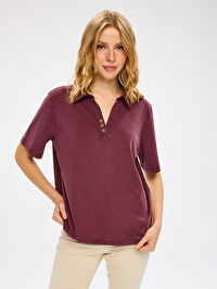 Polo Yaka Tenselli Kısa Kol Tshirt W27TSH052
